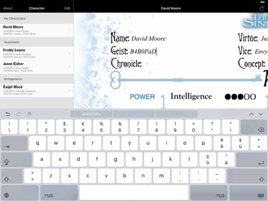 Real Sheet: NWOD Geist ∞ screenshot 4