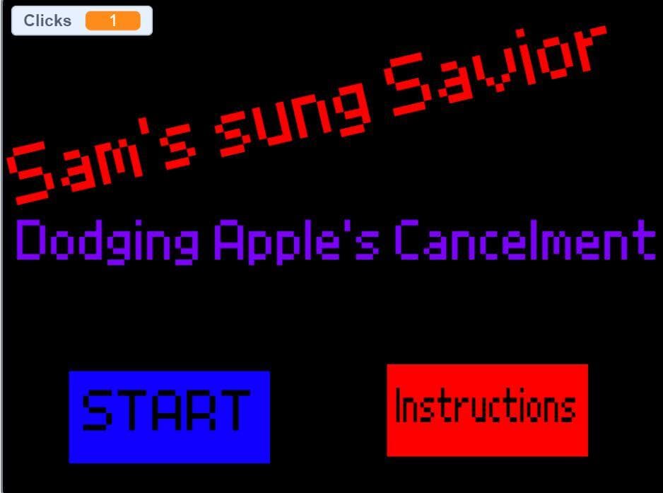 Sams sung Savior: Dodging Apples Cancelment