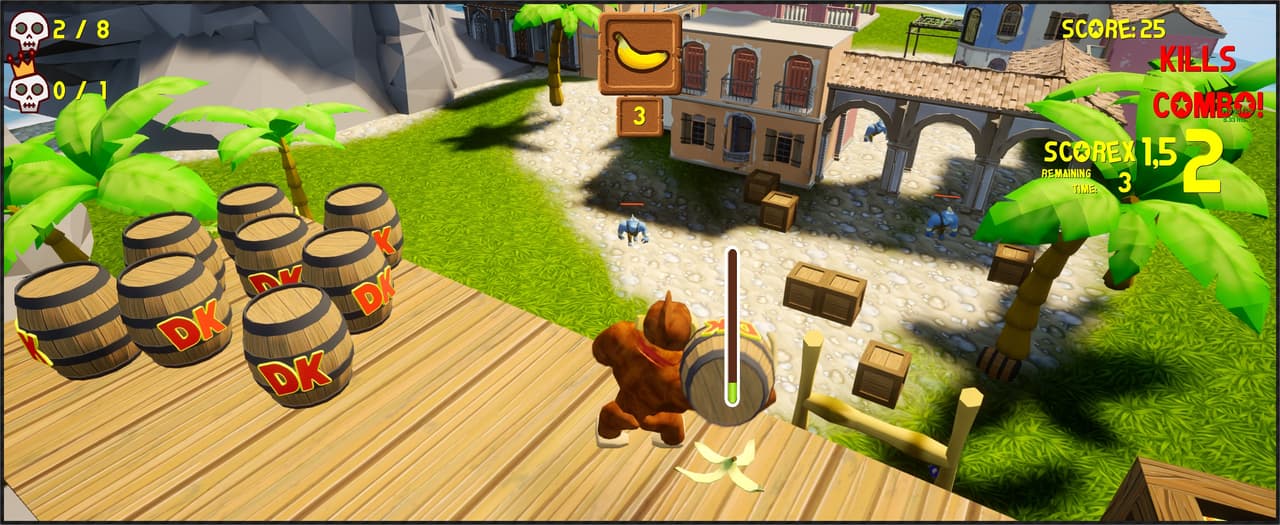 Donkey Kong vs Banana Thieves (PS One style) screenshot 6