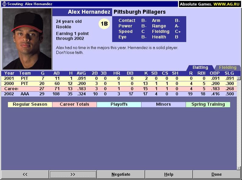 Baseball Mogul 2003 screenshot 2