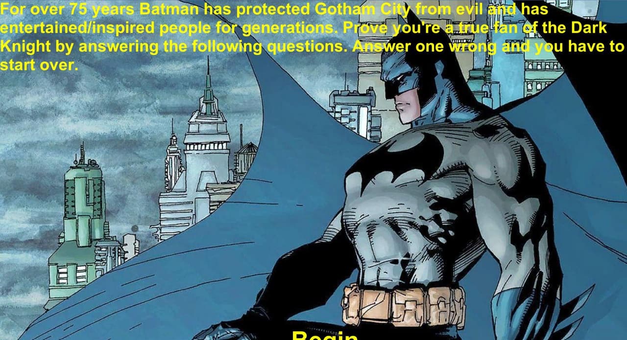 Batman Trivia Game (Benmiester) screenshot 2