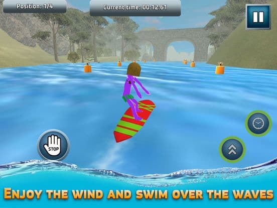 Stickman Surfboard Sports Race screenshot 3