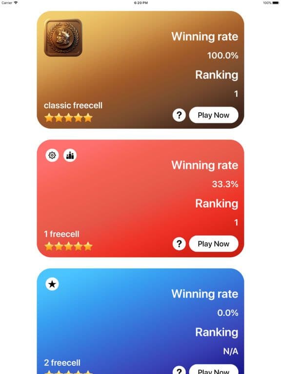 FreeCell ‑ Classic screenshot 3