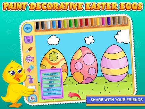 Easter Coloring Free: Paint the Eggs, rabbits and chickens screenshot 4