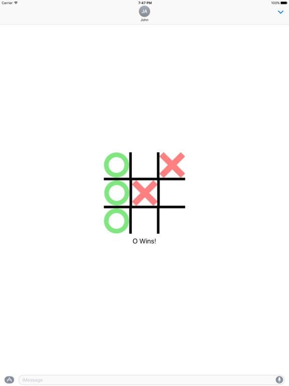 Tic Tac Toe for Message