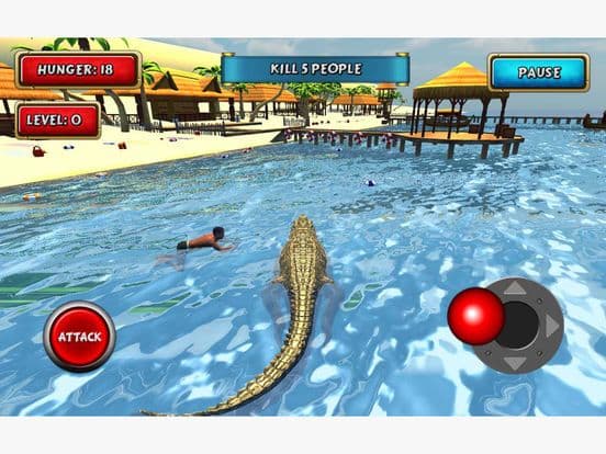 Crocodile Sim Beach Hunt screenshot 2
