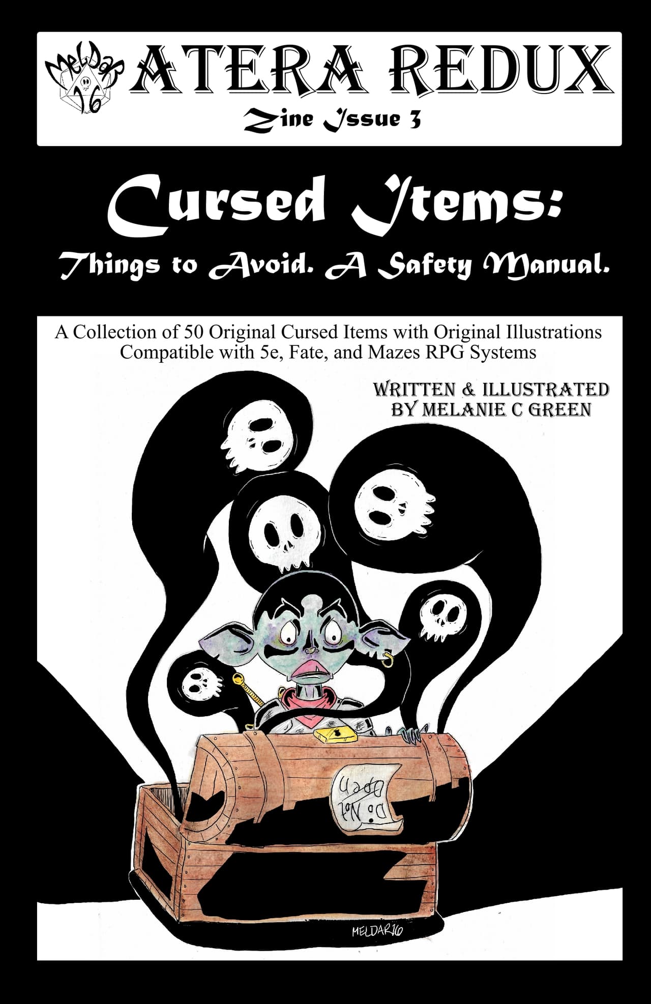 Atera Redux zine issue 3: Cursed Items: things to avoid. A safety manual. screenshot 2