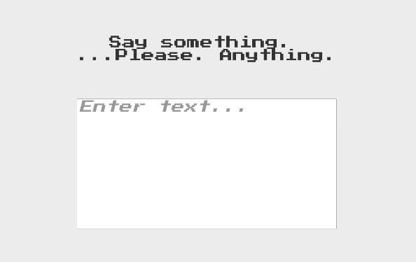 say something