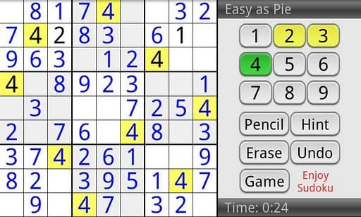 Enjoy Sudoku screenshot 4