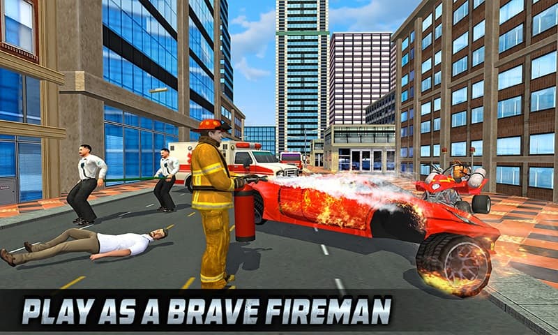 FireFighter ATV Bike: Helicopter Rescue 2018 screenshot 5