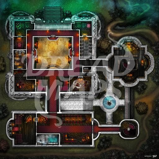 Rosebud Hollow Manor TTRPG Battlemap screenshot 3