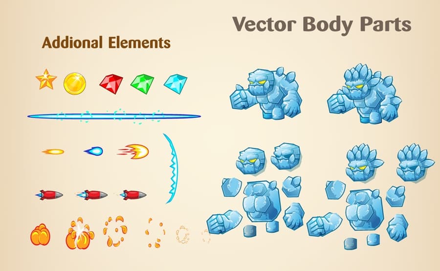 Stone Giants Game Sprites screenshot 4