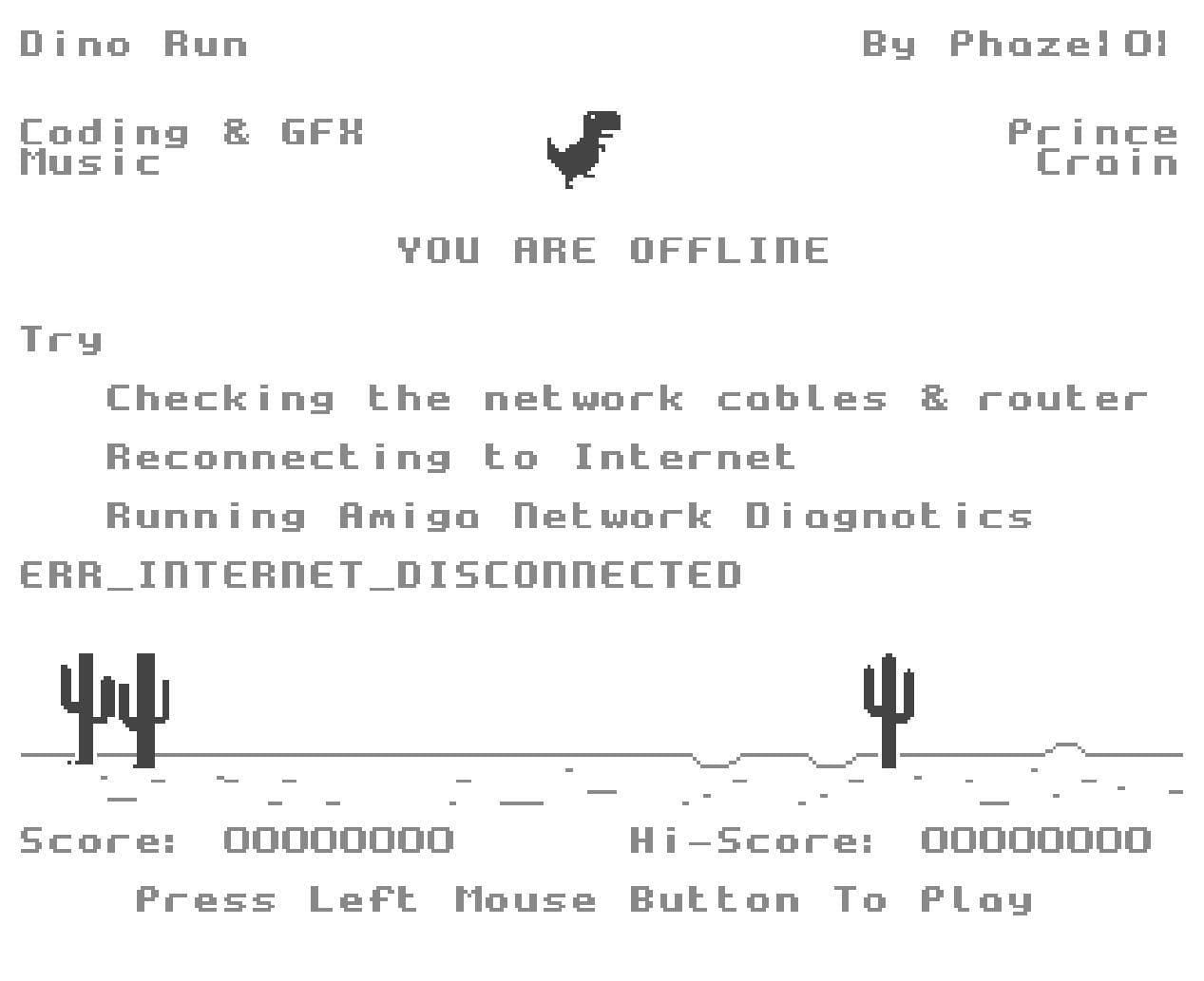 Dino Run (Amiga) by Prince / Phaze101 screenshot 2