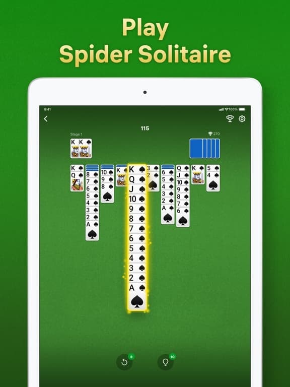Spider Solitaire – Card Games screenshot 2