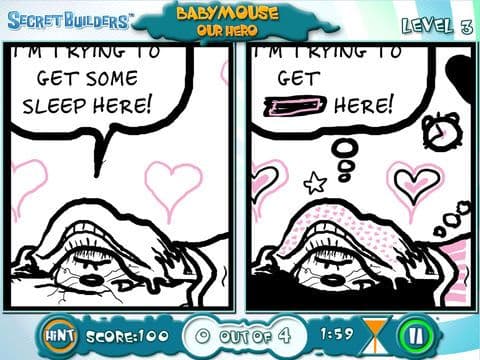 Babymouse: Our Hero - Spot the Difference Game FREE screenshot 2