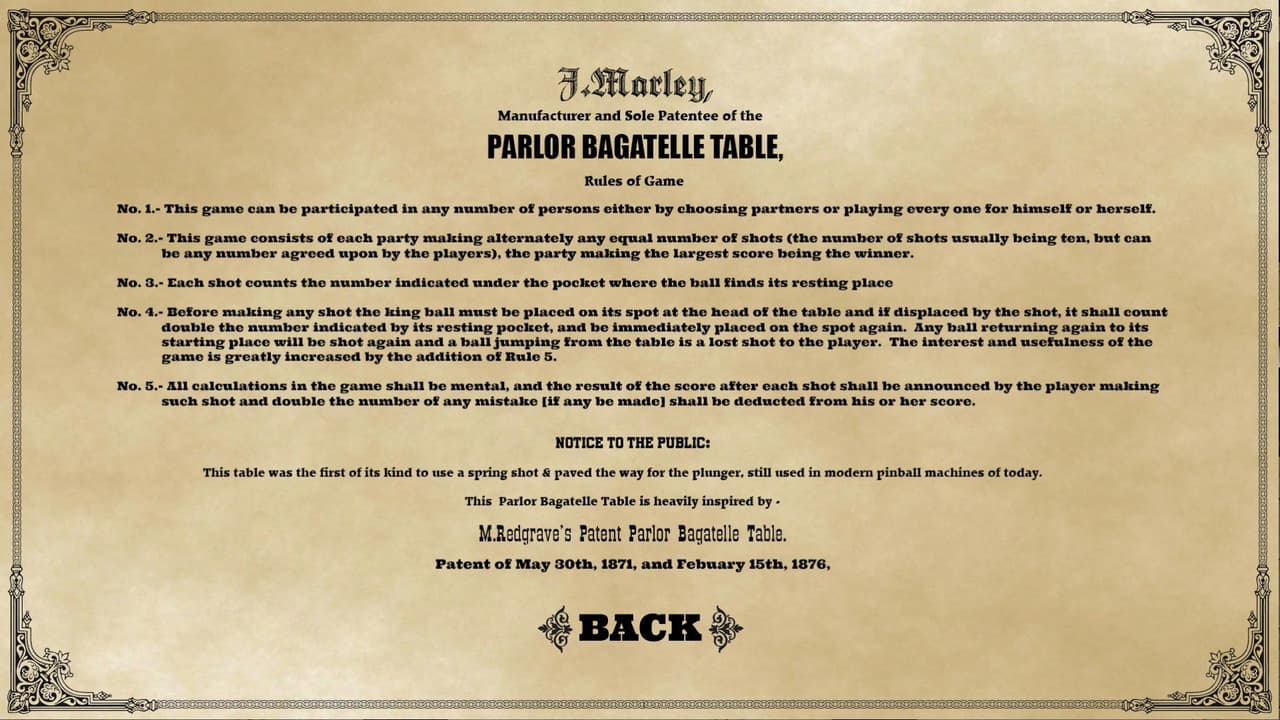 PARLOR BAGATELLE
