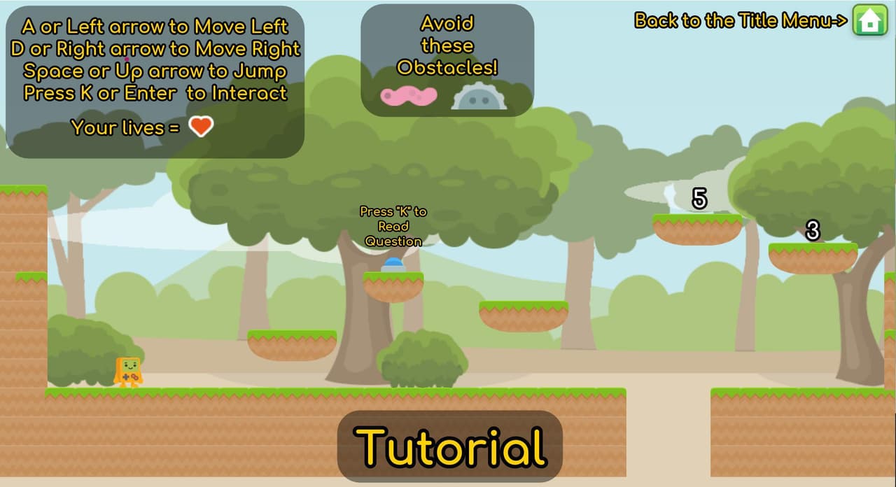 Learning Quest: A Desktop-based Educational Platformer Game screenshot 2