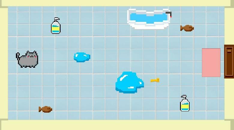 Kitty vs. Bath retro game screenshot 2