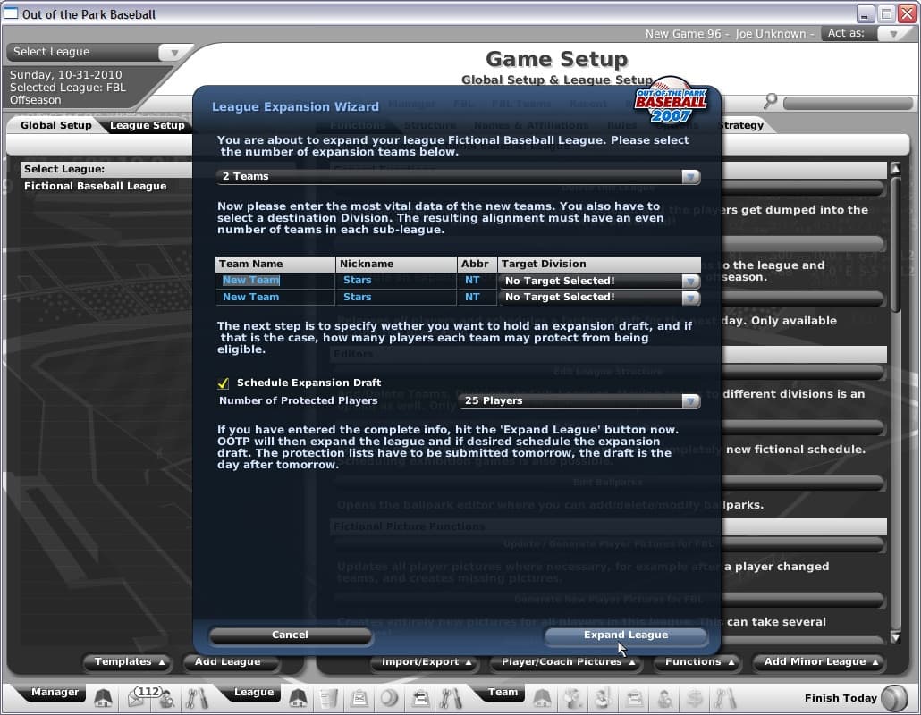 Out of the Park Baseball 2007 screenshot 5