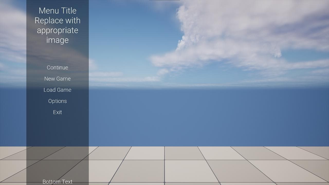 Witcher 3 Inspired Main Menu