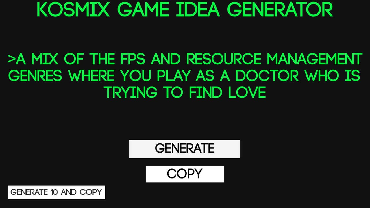 Kosmix Game Generator