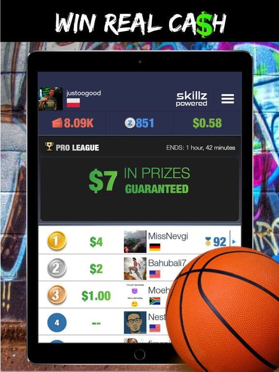 Real Money Basketball Skillz screenshot 3