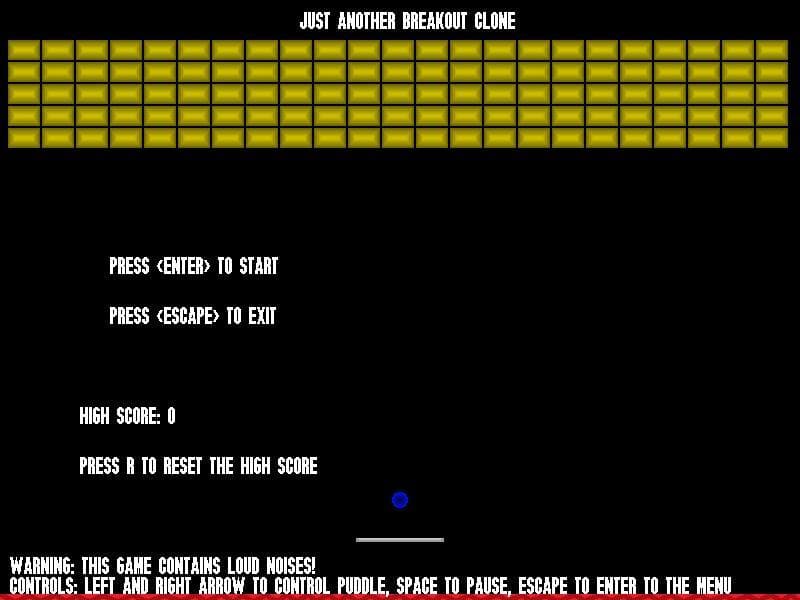 Just Another Breakout Clone (WIITD) screenshot 3