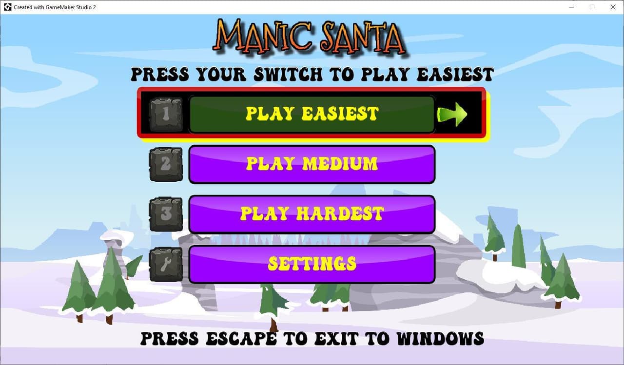 Manic Santa - Accessible Game - Simple Control System