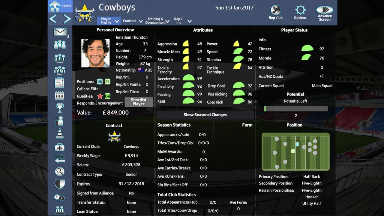 Rugby League Team Manager 2018 screenshot 4