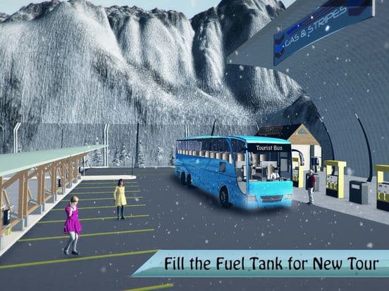 Offroad Tourist Snow Bus Drive - Hill Climb screenshot 5