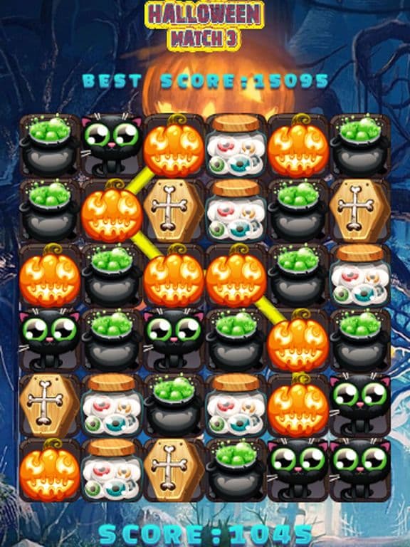 Halloween Monster Match 3 Games Puzzle screenshot 3