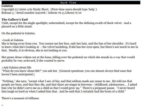 Galatea screenshot 5