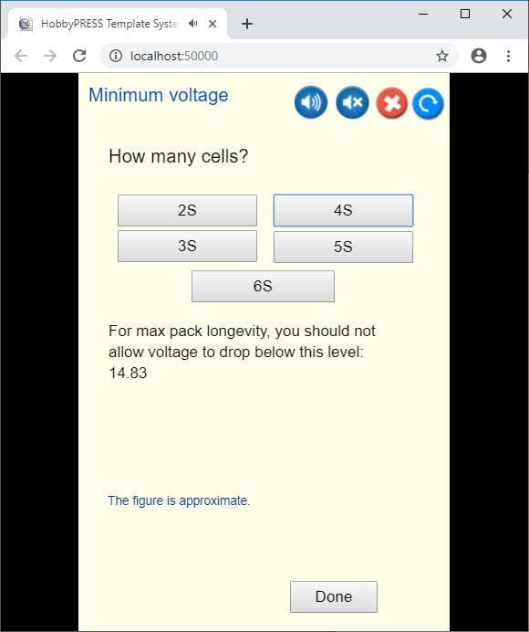 Find the minimum voltage of a lipo pack (for Airsoft AEG)