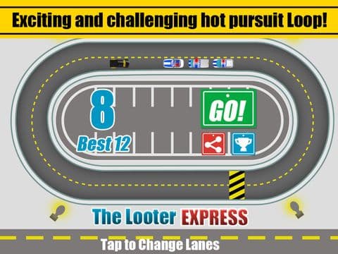 The Looter Express - A Fun Endless Track Racing Game of Cops and Robbers screenshot 3