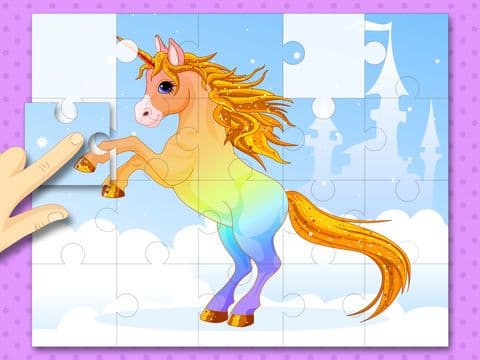 Cute Ponies & Unicorns Jigsaw Puzzles: free logic game for toddlers, preschool kids and little girls screenshot 3