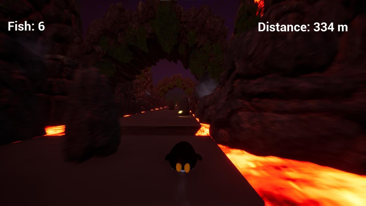 Penguin Run - Fire Version screenshot 2