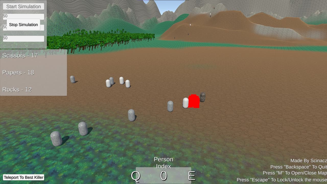 Rock Paper Scissors Simulation (Scinacz) screenshot 4