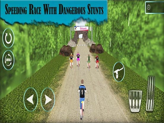 Fast track bicycle rider:The Jungle race Challenge screenshot 3