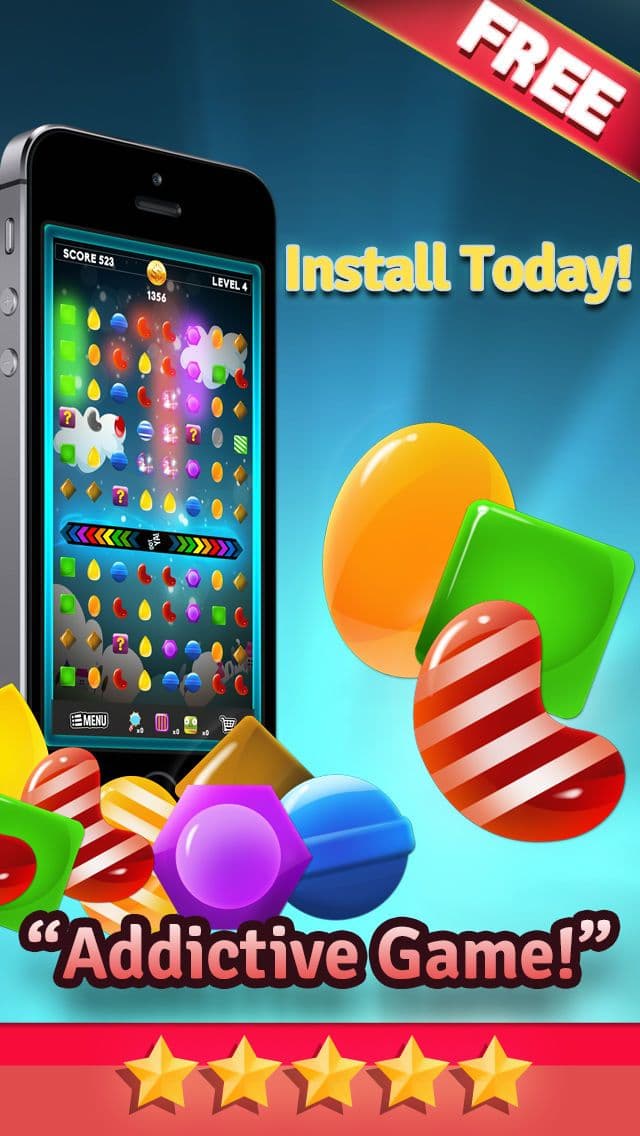 Candy Mania Puzzle Games - Fun Candies Match3 For Kids HD FREE screenshot 2