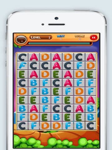 Alphabet Match Addetive Fun Match Three Puzzle Game For Kids