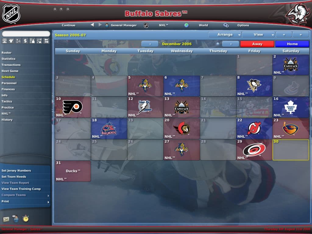 NHL Eastside Hockey Manager 2007 screenshot 6