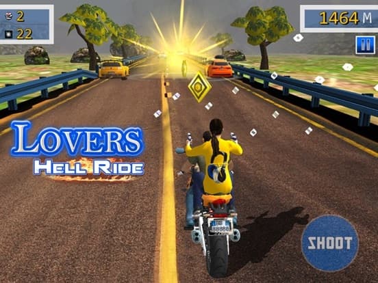 Lovers Hell Ride - Free Racing and Shooting Game screenshot 5