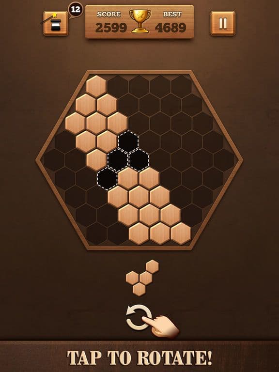 Wooden Hexagon Fit: Hexa Block screenshot 3