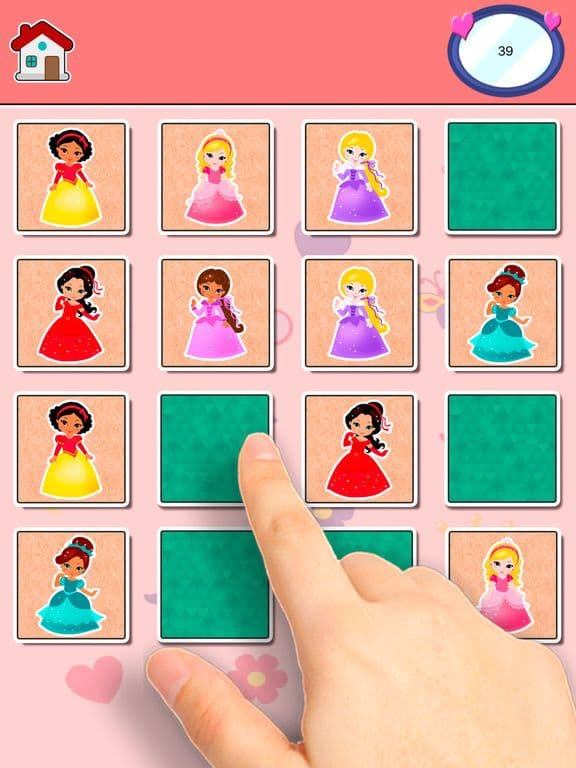 Princesses Find the Pairs Learning Game for 3 – 5