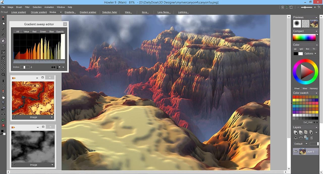 PD Howler 9.6 Digital Painter and Visual FX box screenshot 4