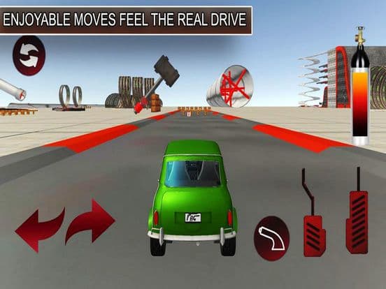Crazy Car Obstacle Challenge screenshot 2