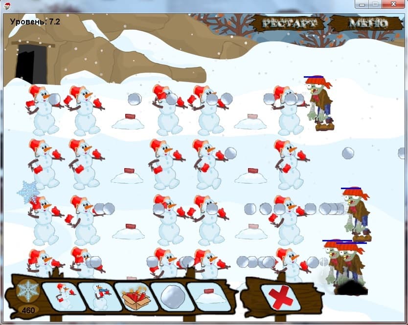 Snowman vs Zombies screenshot 2