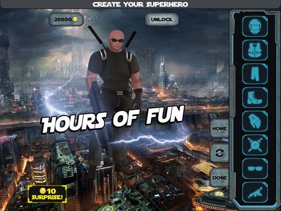 Create Yr Own Man Super.Hero ~ A Character Costume Dress-Up Game for Boys
