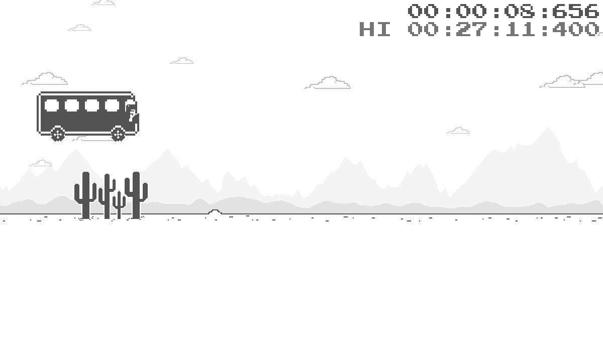Dino Bus (Chromes T-Rex Runner VS. Desert Bus) screenshot 3