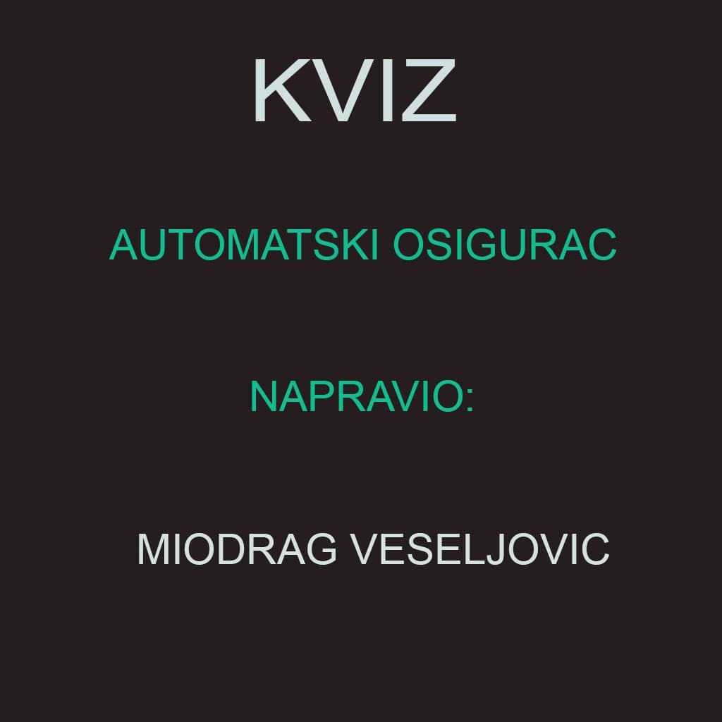 Kviz automatski osigurac